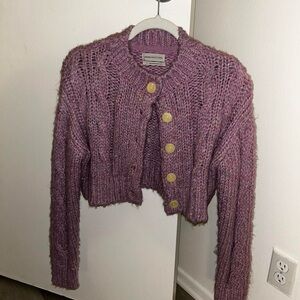 Women's Purple Cardigan Sweater